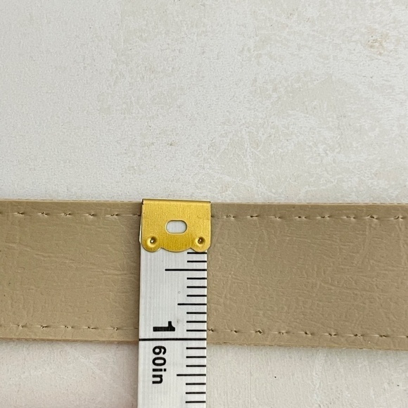 Vintage Minimalist Retro 60s 70s 80s engraved gold belt buckle XS/S - Picture 9 of 14